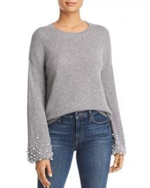 C by Bloomingdale  x27 s Embellished-Cuff Cashmere Sweater - 100  Exclusive  Women - Bloomingdale s at Bloomingdales